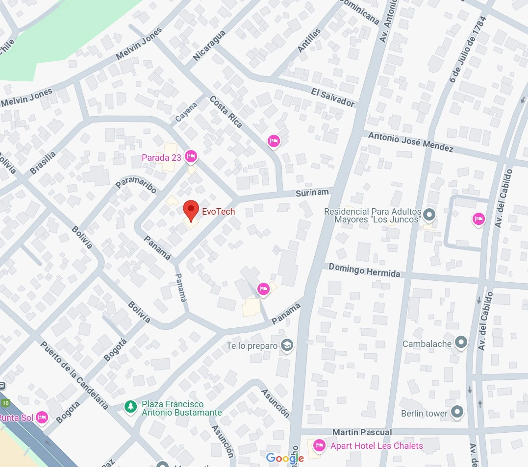 Mapa de ubicación de EvoTech